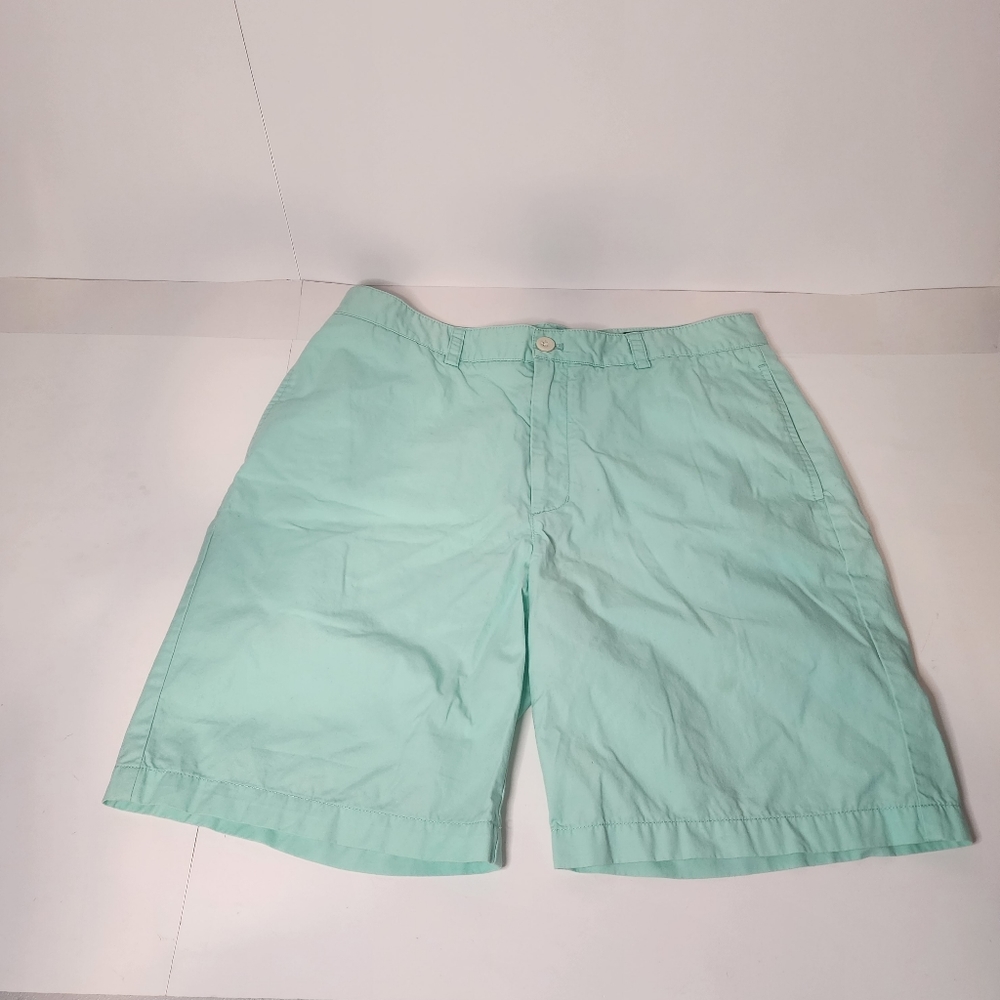 VINEYARD VINES MEN'S CLUB SHORTS 34 MINT POCKETS FLAT FRONT